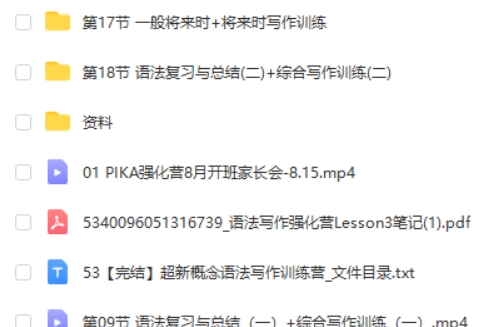 皮卡褚英语《超新概念语法写作训练营》  网课视频第2张