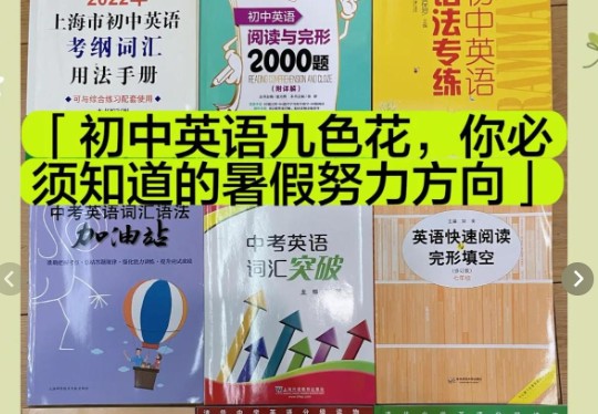 初中英语九色花系列|Nancy 中考英语词汇语法加油站小紫PDF+视频第1张