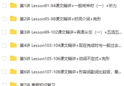 学而思初一英语新概念一课文精讲网课视频第1张