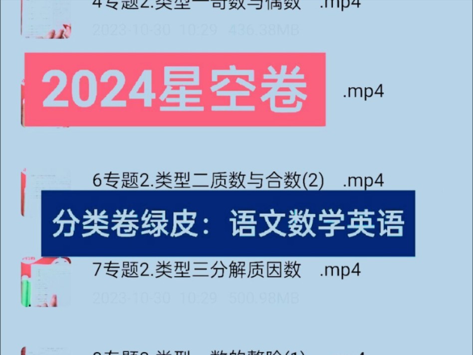 2024版星空小升初数学191套真卷第1张
