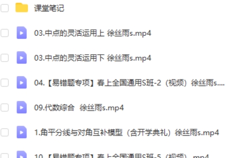 2023作业帮徐丝雨初中初三数学S班寒假班网课视频第2张