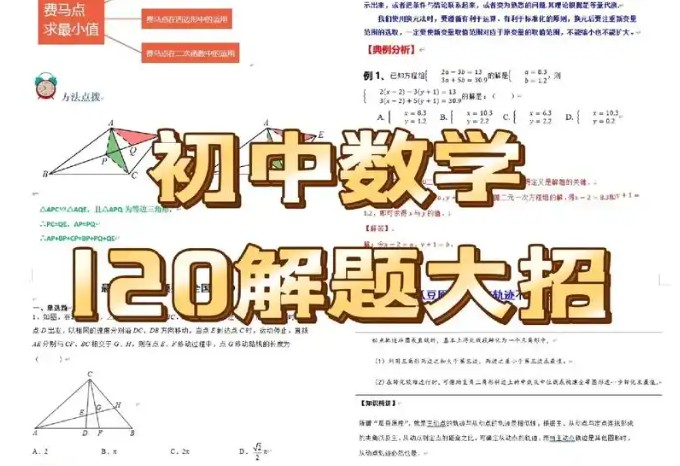 初中数学120大招 word文档版全套第1张