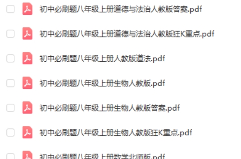 2024版初中必刷题第2张