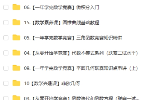 数学竞赛（小蓝本）【小初~视频+PDF】 网课视频第2张
