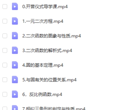 2023作业帮初中初三数学多老师合讲暑假班网课视频第1张