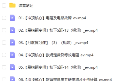 2024廉思佳初三物理(秋季班下)网课视频第2张