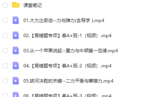 付雷物理 2024初二物理 A+ 寒假班春季班  网课视频第2张