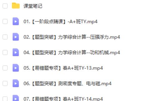 付雷中考物理网课2025作业帮春季下-春季班A+  网课视频第2张
