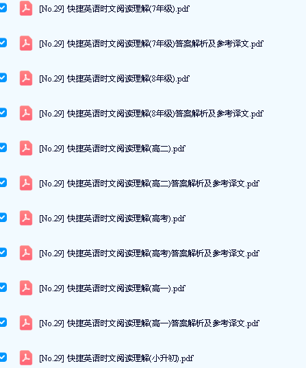 快捷英语时文阅读理解初中高中(6-12年级)全套PDF下载第2张