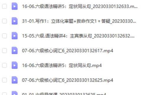 B站英语六级CET6全程班|教学课程 4.1G第2张