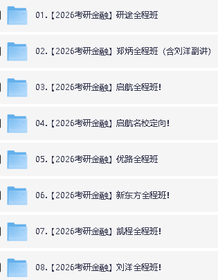 2026年考研金融学431全程班全套网课视频第2张