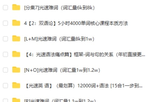 健哥英语-光速背单词|光速英语|光速难词12000词单词课+语法44G大合集第2张