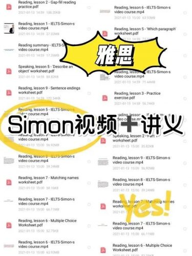 simon雅思学习资料大集合（视频+PDF）第1张