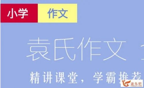 《袁氏作文小学版》课程视频共35讲+练习册1册+学习手册1册第1张