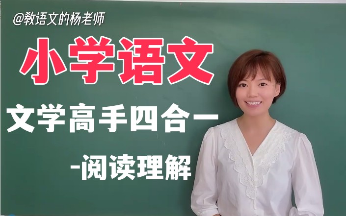 杨悦小学语文《文学高手四合一课程》提升小学语文阅读写作水平网课视频第1张