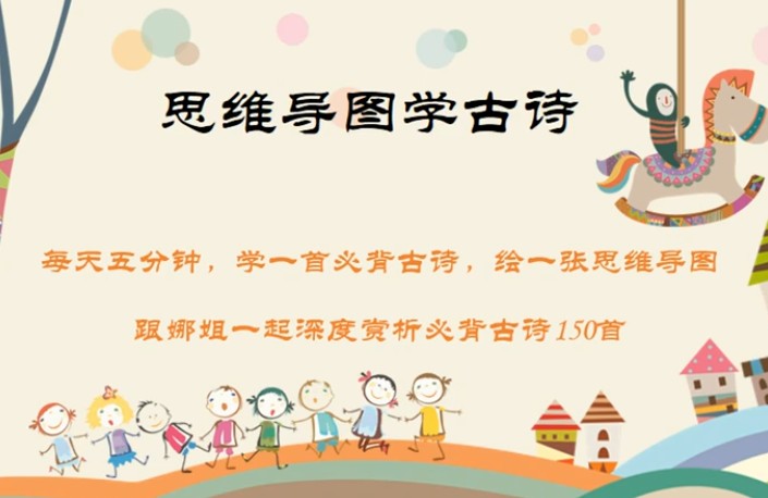 思维导图学小学初中1-9年级古诗【145集视频+资料】第1张