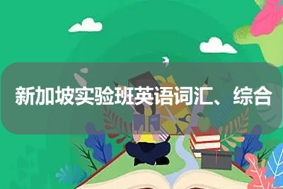 新加坡实验班英语词汇、综合第1张