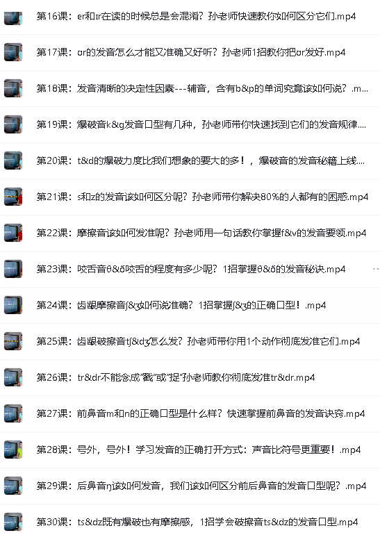 孙志立简明英语音标教程50讲全套视频下载第3张