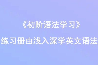 《初阶语法学习》练习册由浅入深学英文语法第1张