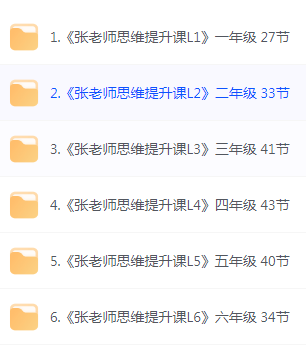 张文晖满分小学数学思维提升课1-6年级（全）第2张