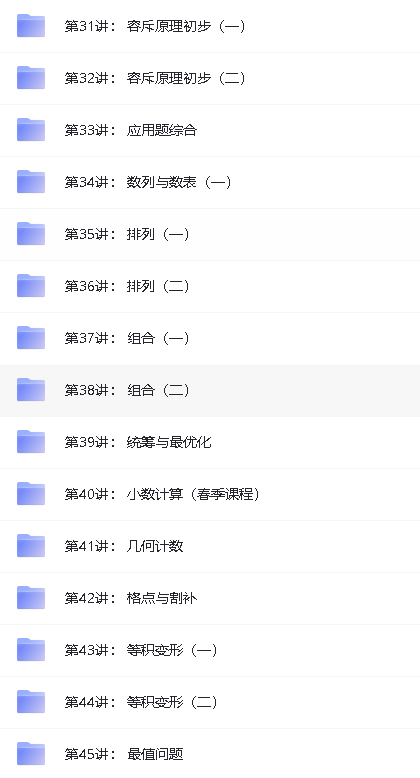 学而思小学奥数课程(竞赛班)1-6年级全套视频下载第14张