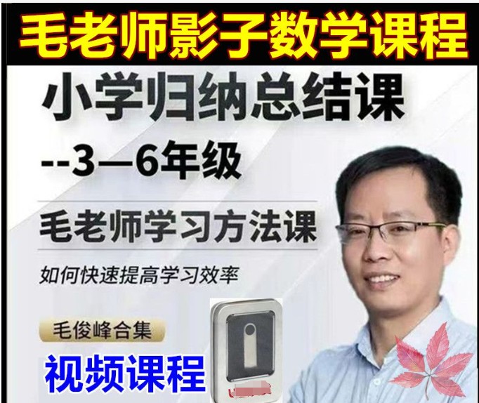 毛军峰毛老师影子数学3-6年级【小学数学归纳总结课】全套课程+学习方法课第1张