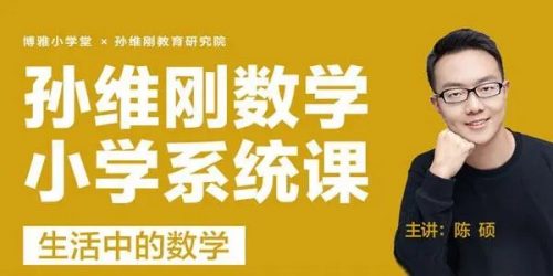 (孙维刚教育研究院)陈硕老师小学数学思维能力提升视频第1张