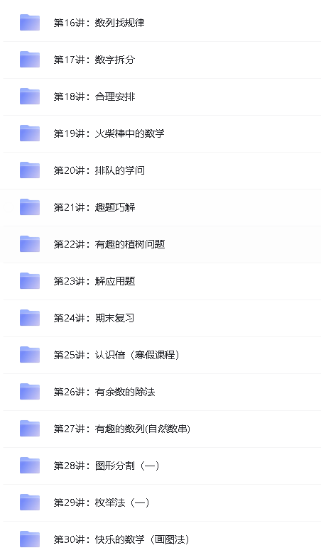 学而思小学奥数课程(竞赛班)1-6年级全套视频下载第7张