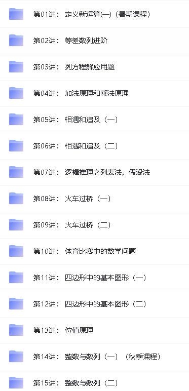 学而思小学奥数课程(竞赛班)1-6年级全套视频下载第12张