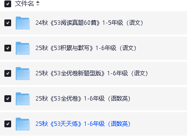25秋|2026《53系列小学、初中、高中电子版合集》（53同步试卷+53完型填空+53全优卷+53中考总复习等等）下载第2张