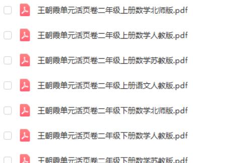 王朝霞单元活页卷 1-6年级第2张