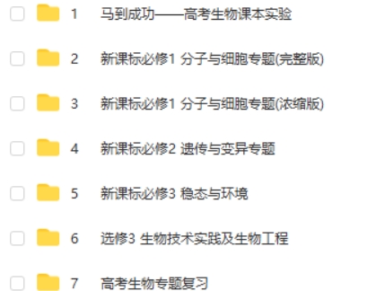 2023马培梅高中生物7套合集网课视频第2张
