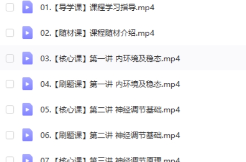 2024李林高二生物(高二选择性必修1-2同步)网课视频第2张