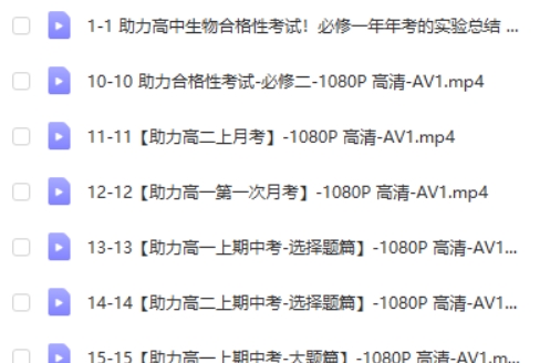 一生儿高考生物 助力高考大合集视频第2张
