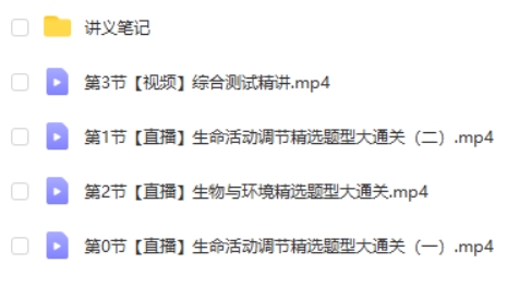 【逻辑生物&middot;24元旦集训】高二生物模块突破班网课视频第2张