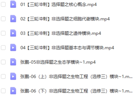 2022张鹏高中高考生物押题课 网课视频第2张