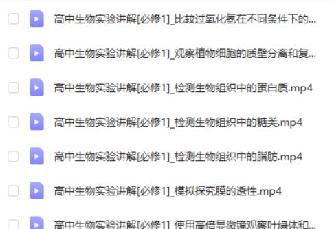 高中生物实验（全套视频课）第2张