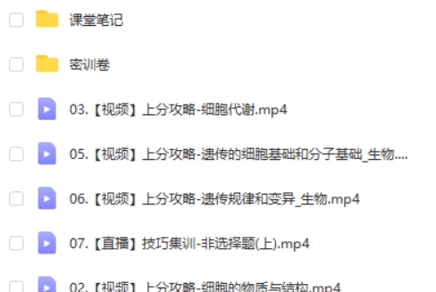 2024张元振高三高考生物密训班网课视频第2张