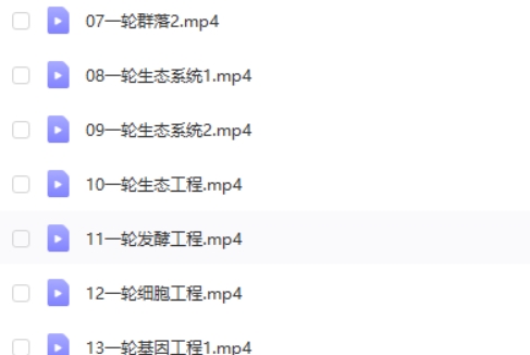 2024毛慧高三高考生物（秋季班）网课视频第2张