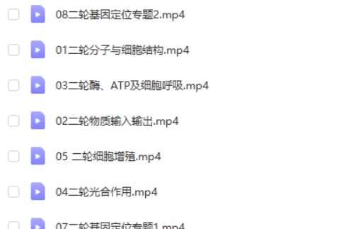 2024毛慧高三高考生物（寒假班）网课视频第2张