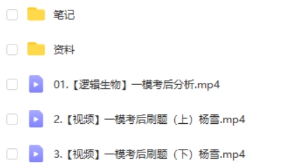 2023杨雪高中高考生物密训班网课视频第2张