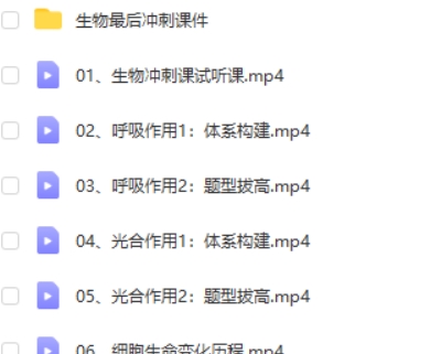 2022树成林高考生物(冲刺班)网课视频第1张-亿卷 2022树成林高考生物(冲刺班)网课视频第1张