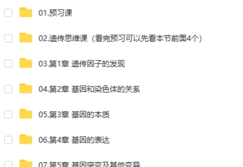 周芳煜煜姐高中生物2025高一生物必修二同步课网课视频第2张