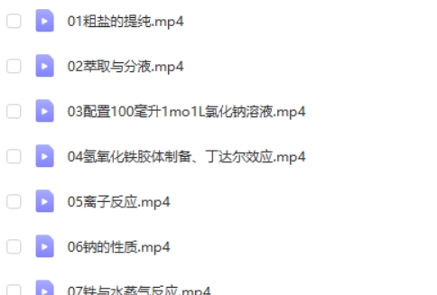 高中化学实验视频（全套）第2张