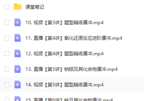2024康冲高三高考化学（一轮暑假班）视频第2张