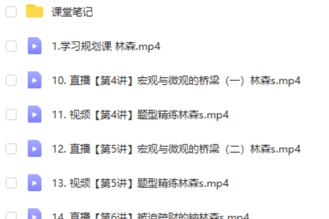 2024林森高中高一化学（S暑假班)视频第2张