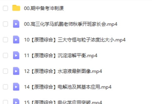 2024马凯鹏高三高考化学网课（A+秋季班）视频第2张