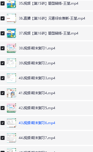 2024王瑾化学全年秋寒暑A+网课视频全套第5张