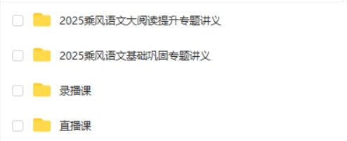 2025高三乘风语文一轮网课视频第2张