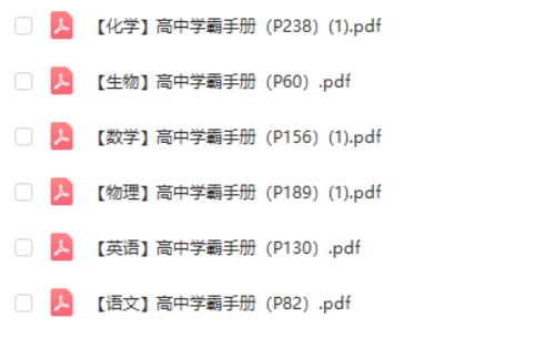 2024高中生学霸手册（全6科）PDF第2张